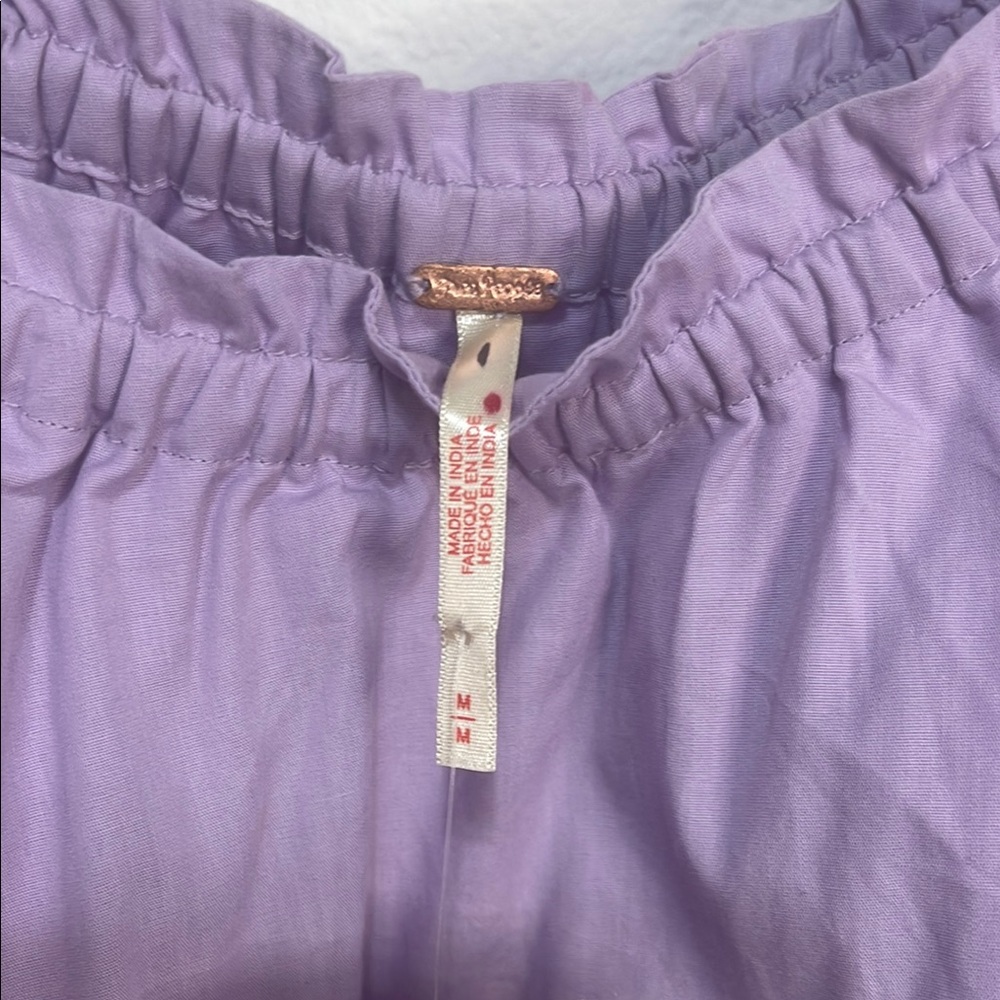 Free People Have A Thing For You Mini Dress detachable Straps Purple Size M NWT - Picture 7 of 10